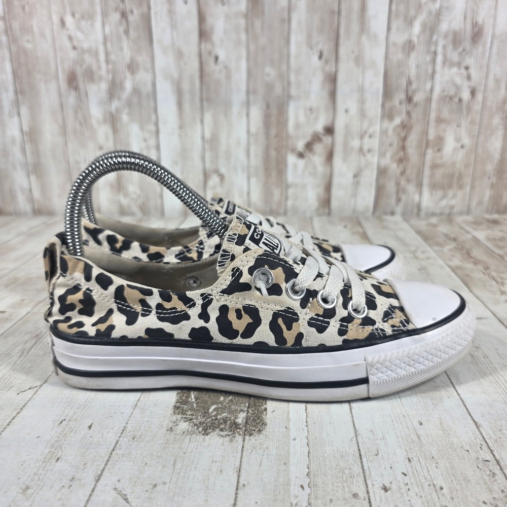 Converse Chuck Taylor All Star Shoreline Leopard Print Slip On Shoes 567022F 6
